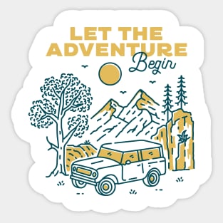 Let the Adventure Begin Sticker